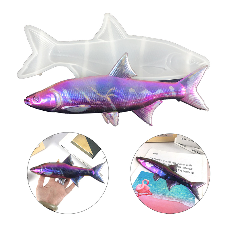 Resin Casting Mold - 1개 물고기 실리콘 에폭시 몰드 대형