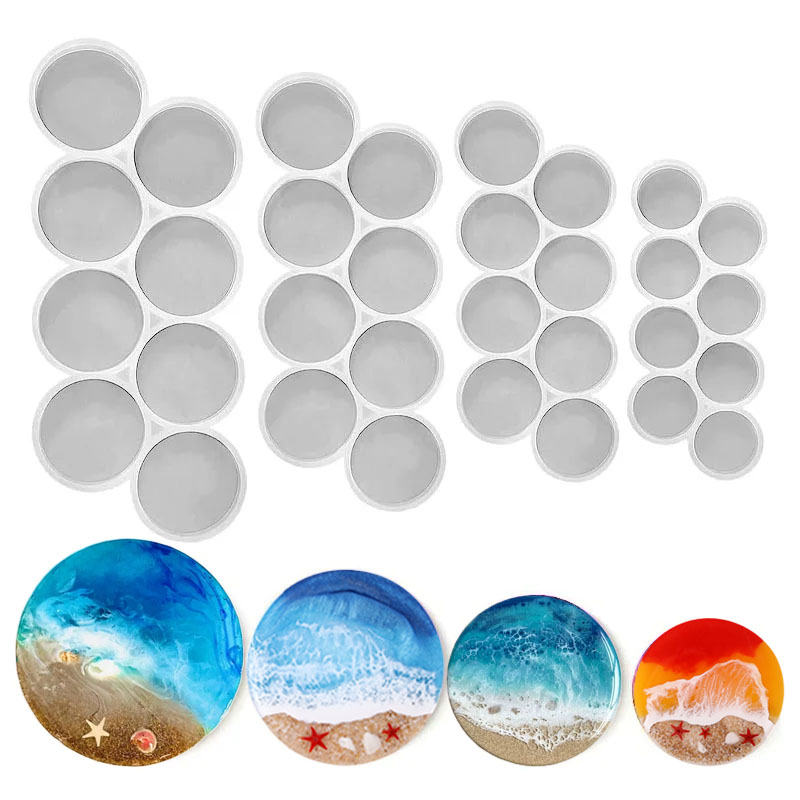 Resin Casting Mold - 1.25-2인치 원형 그립 실리콘 몰드 (레진