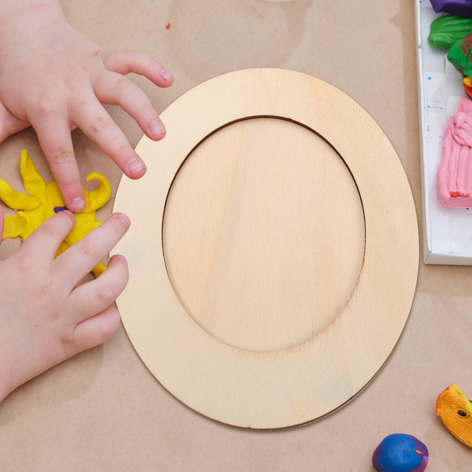 Art Craft Activities For Preschoolers - 어린이를 위한 미완성 타원형 나무 사진