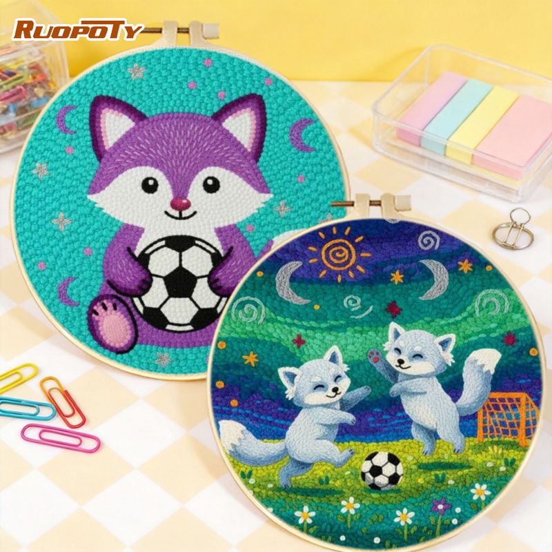 Art Craft Ideas With Paper - RUOPOTY 고슴도치 축구 펀치 니들 키트