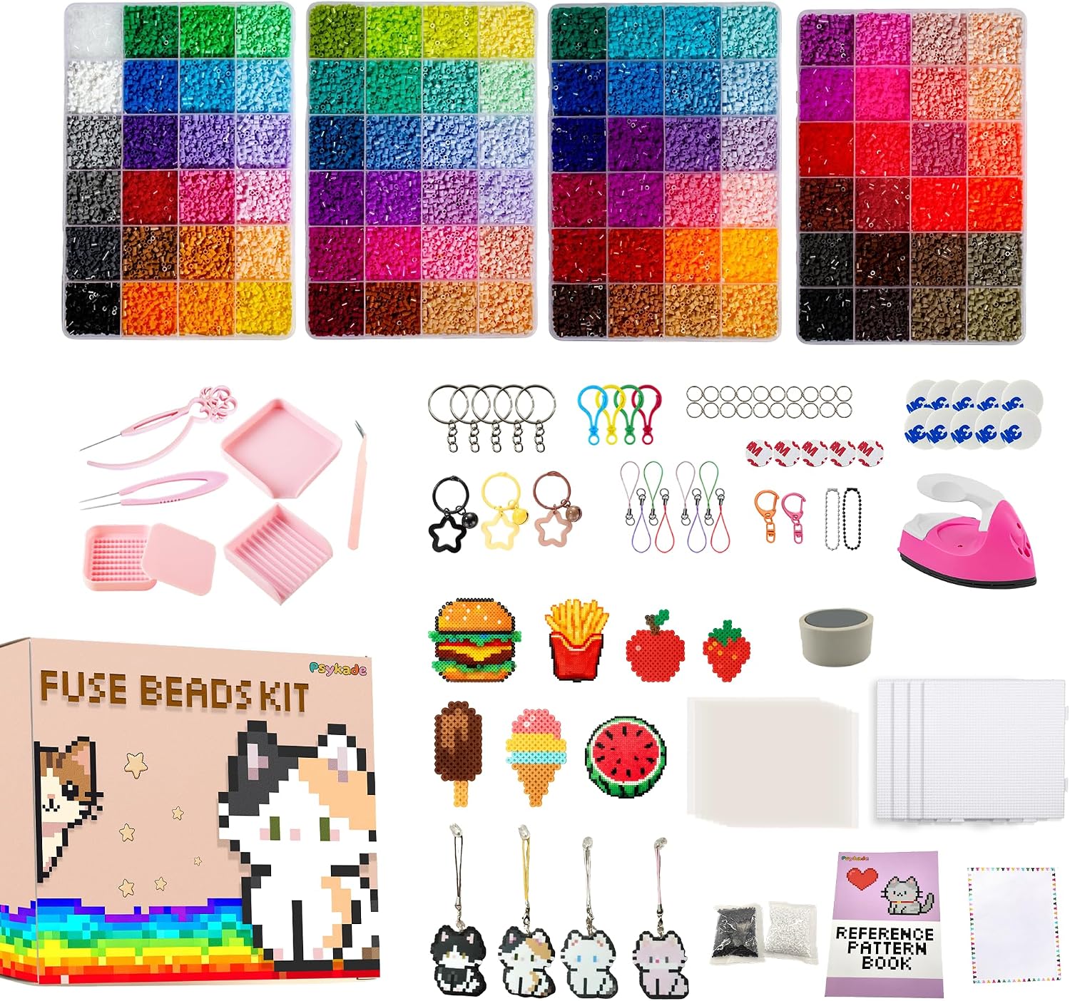 Art Crafting - 퓨즈 비즈 키트-쉬운 DIY-96색 53000 2.6mm,