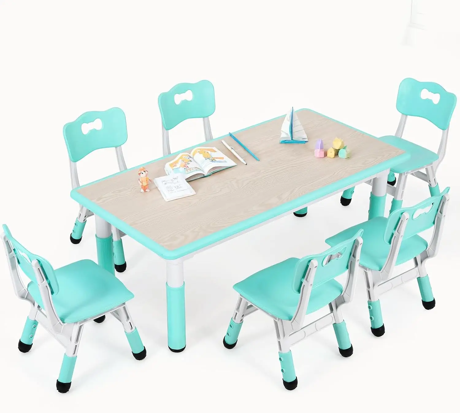 Kids Table and 6 Chairs Set, H - Art Craft For Preschoolers 리뷰 및 가격