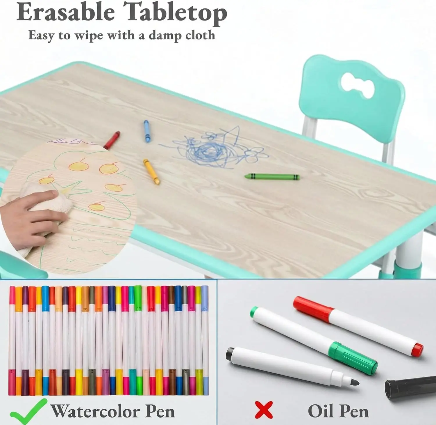 Kids Table and 6 Chairs Set, H - Art Craft For Preschoolers 리뷰 및 가격