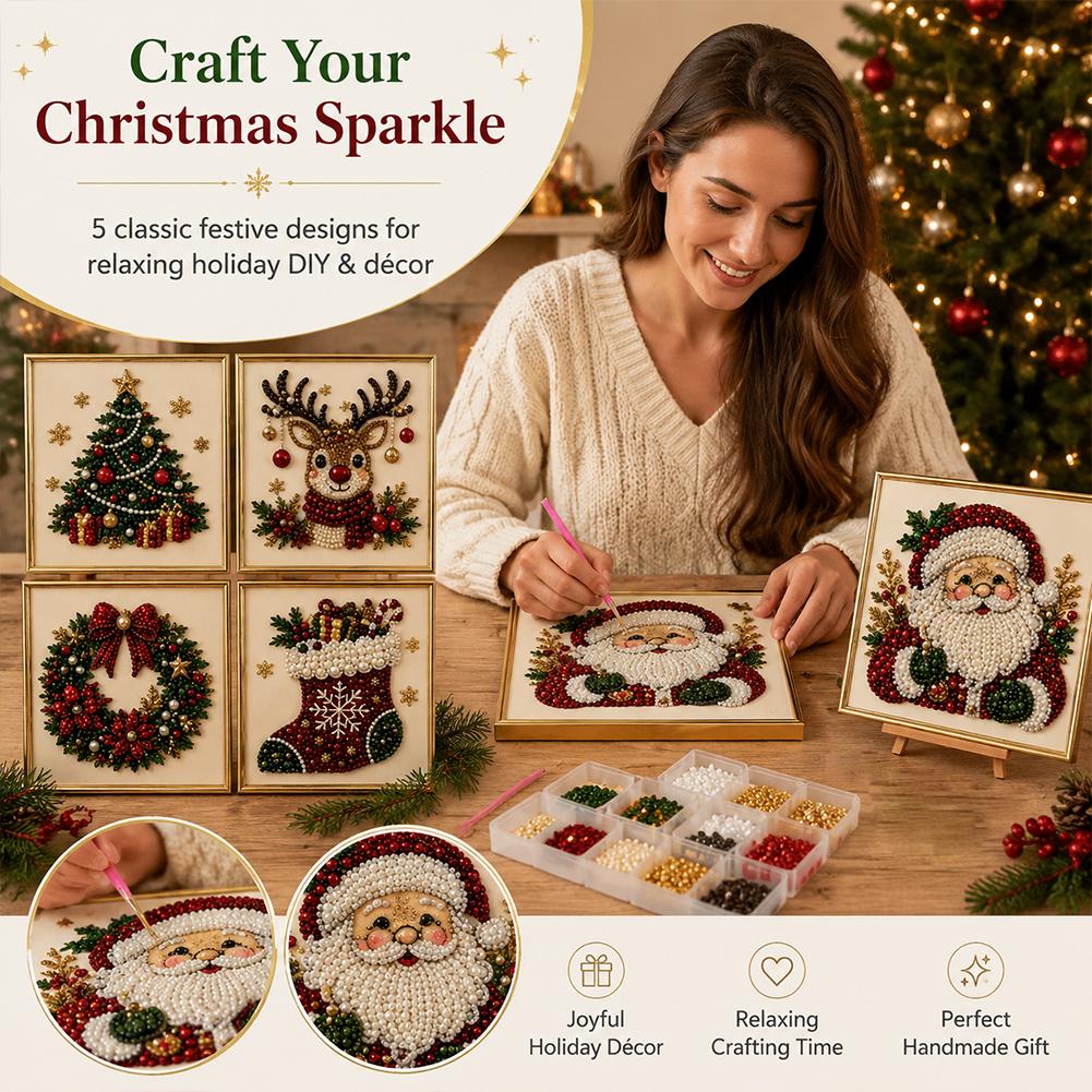 크리스마스 산타클로스 진주 아트 DIY 키트 액자형 비 - Art Craft Kits For Adults 리뷰 및 가격