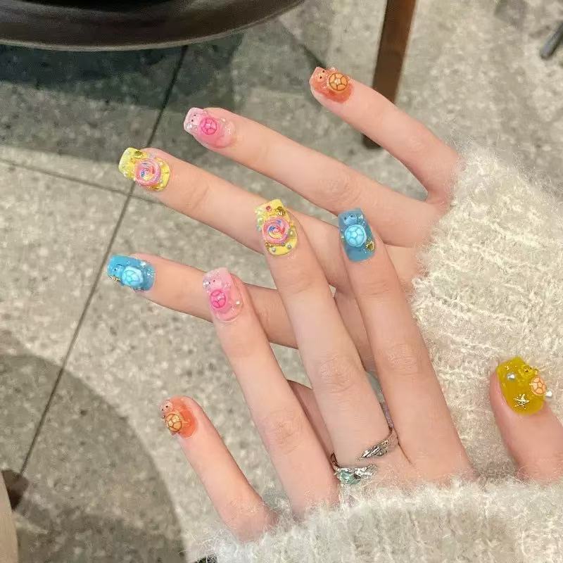 100개 미니 컬러풀 거북이 레진 참 플랫 백 카보숑  - Art Craft Handmade 리뷰 및 가격