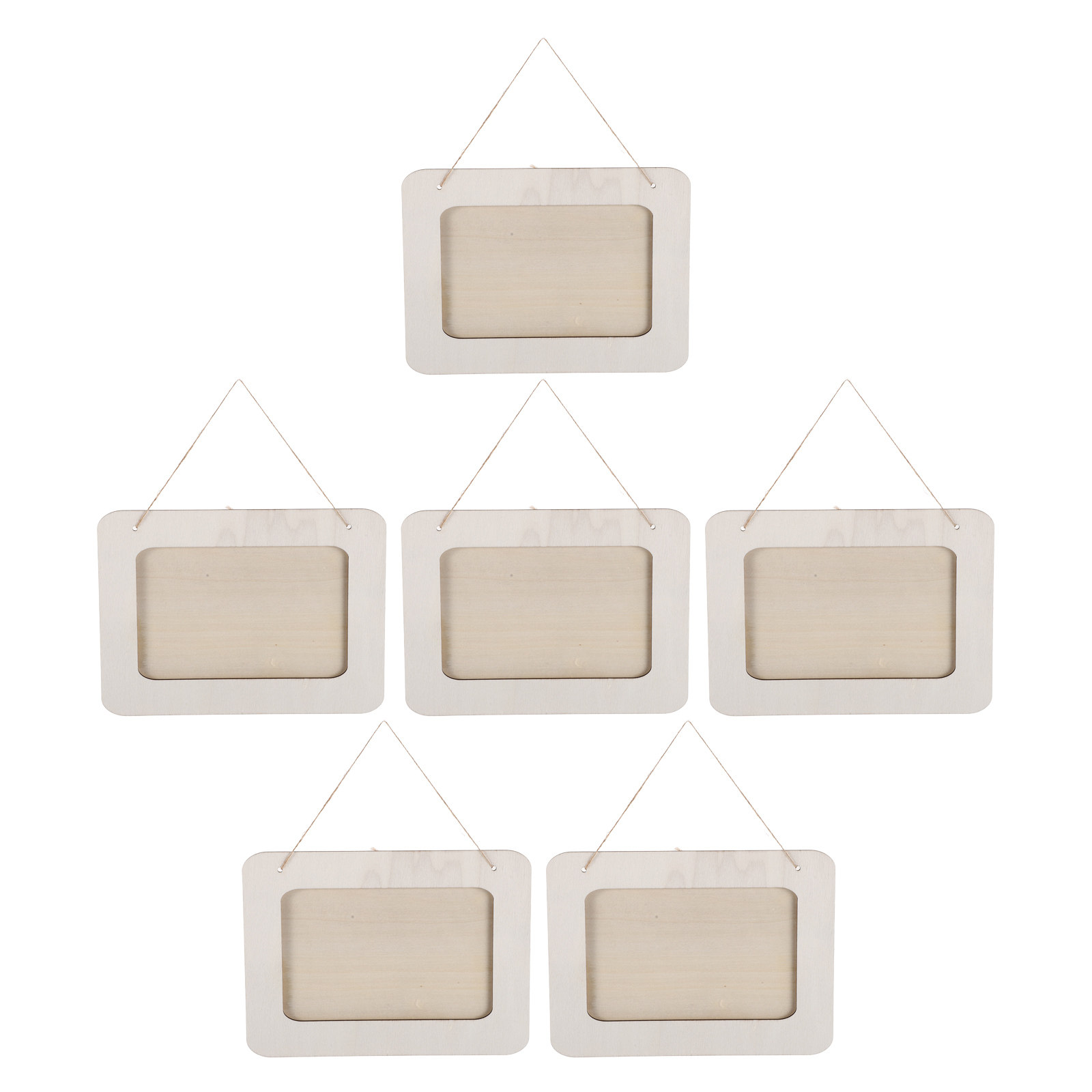 공예용 6Pcs 나무 사진 프레임 미완성 빈 천연 나무 - Art Craft For Preschoolers 리뷰 및 가격