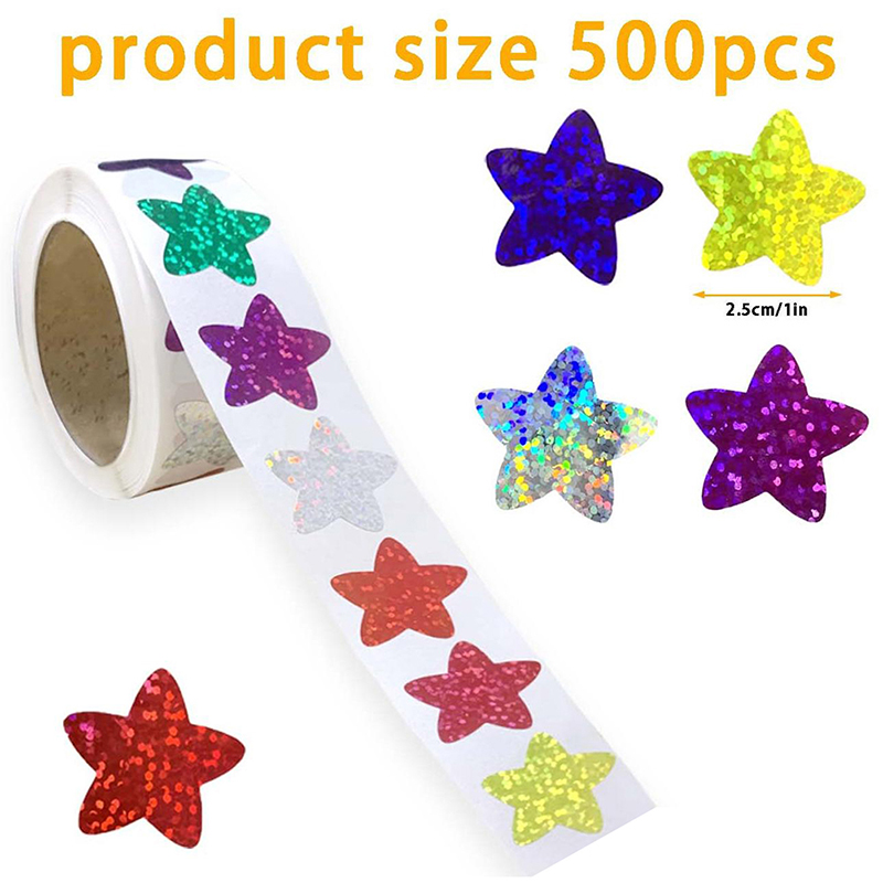500Pcs/Roll 다채로운 스타 스티커 어린이 보상 - School Of Art X Craft 리뷰 및 가격
