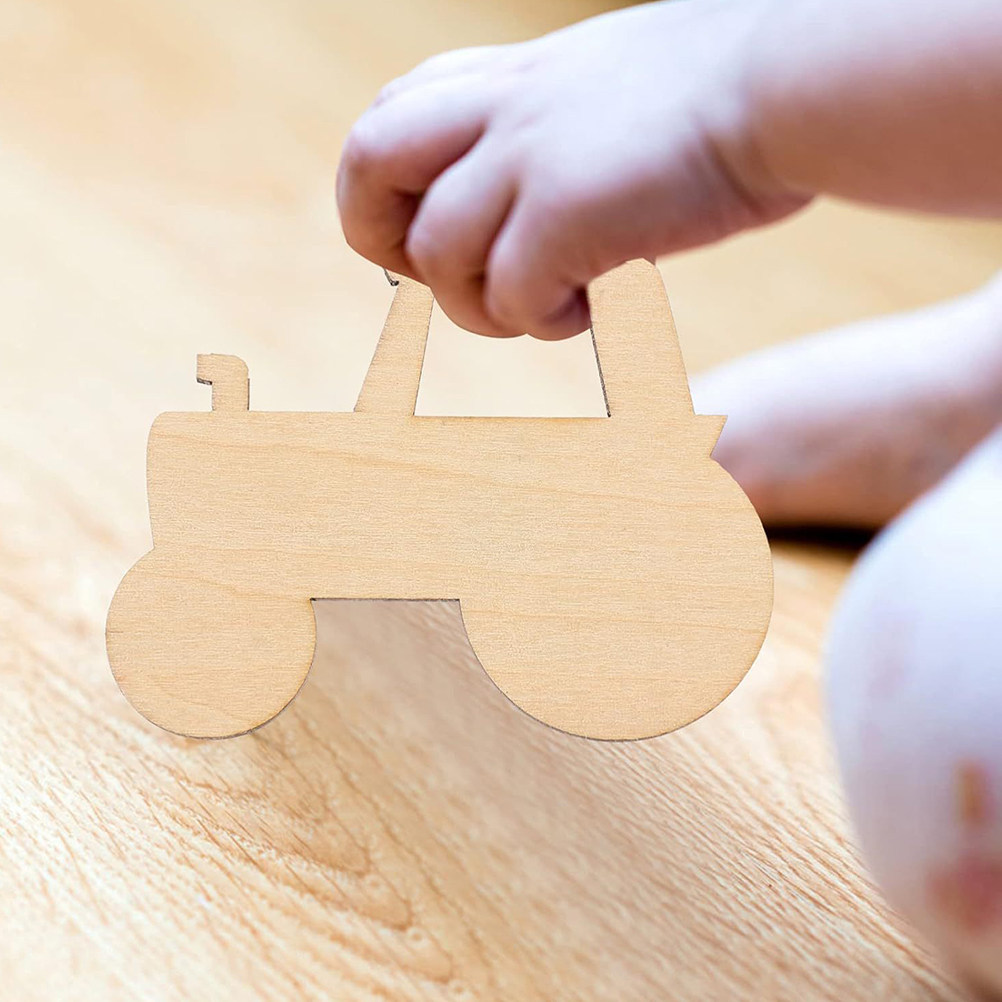 40개 나무 트랙터 DIY 공예용 미완성 나무 조각품, - Art Craft Activities For Preschoolers 리뷰 및 가격