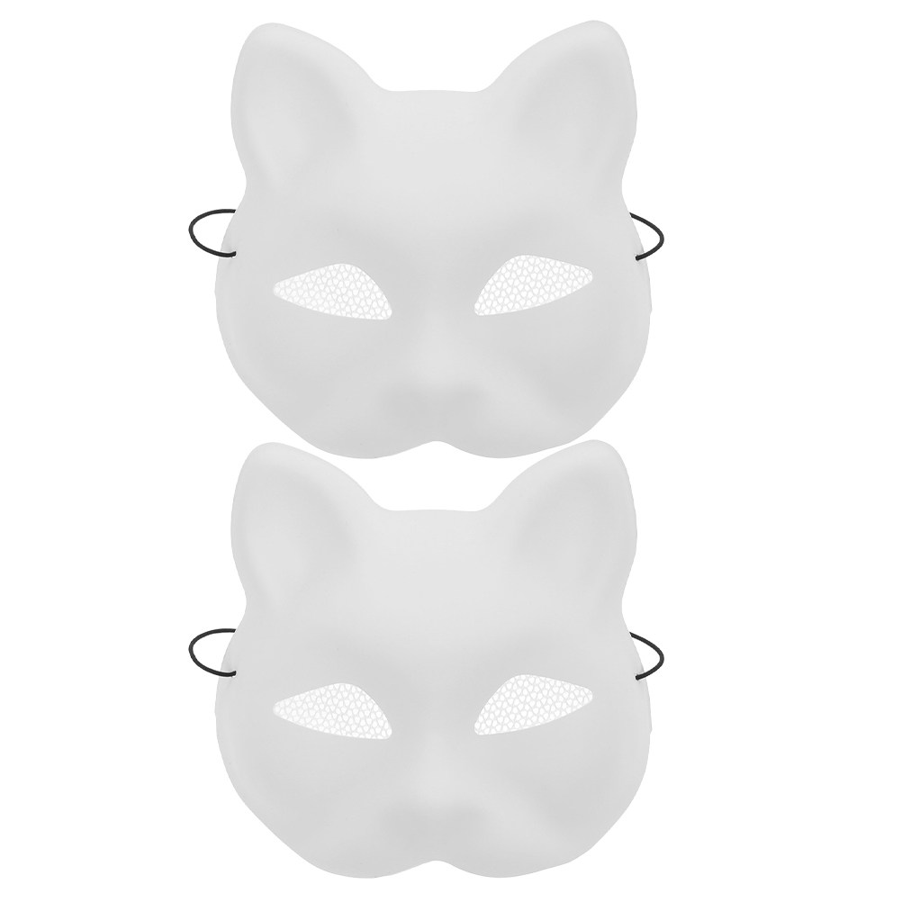 2개입 DIY 고양이 얼굴 마스크 플라스틱 빈 마스크  - Art Craft Halloween Preschool 리뷰 및 가격