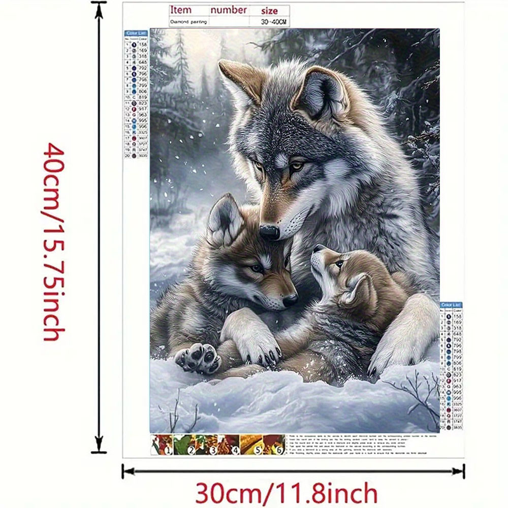 울프 패밀리 다이아몬드 페인팅 세트, DIY 성인용 풀 - Art Craft Kits For Adults 리뷰 및 가격