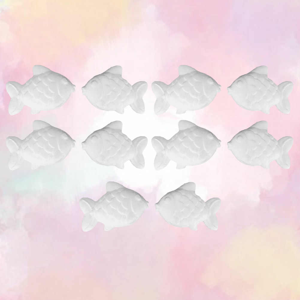 10Pcs 거품 물고기 DIY 공예 흰색 11cm 그림 - Art Craft Activities For Preschoolers 리뷰 및 가격