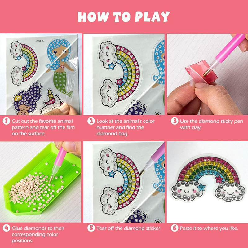 다이아몬드 스티커 만들기 어린이 5D 페인팅 예술 공예 - Art Craft Ideas With Paper 리뷰 및 가격