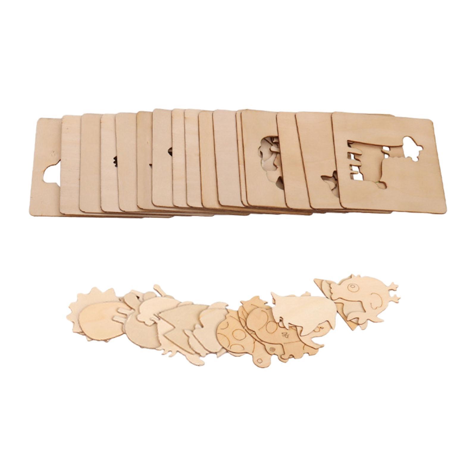 어린이 그림 스텐실 나무 재사용 가능 템플릿 아트 스텐 - Art Craft For Preschoolers 리뷰 및 가격