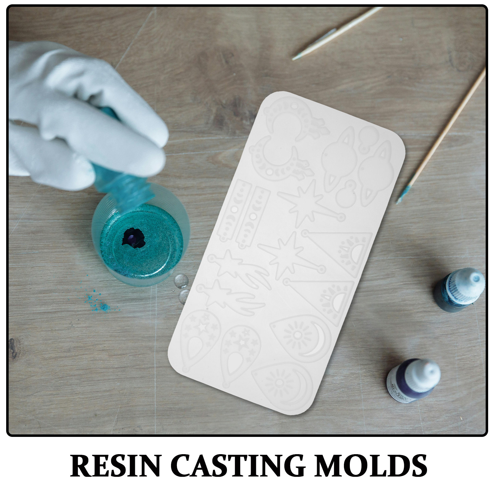 에폭시 레진 쥬얼리 몰드 실리콘 기하학적 별 달 모양  - Resin Casting Mold 리뷰 및 가격